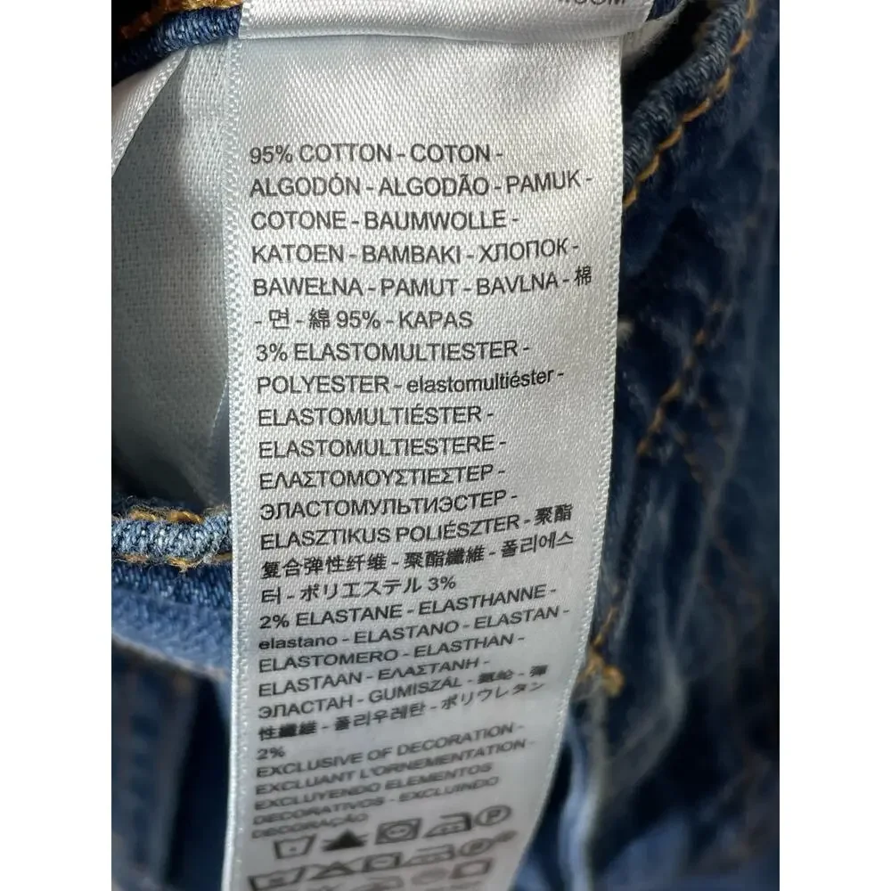 Levi's 511 Slim Fit Mens Jeans Size 30X32 Blue Whiskering